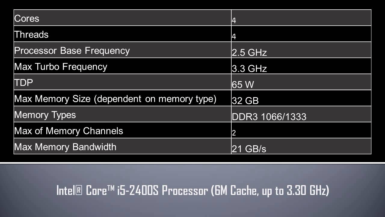 intel core i5 2400s